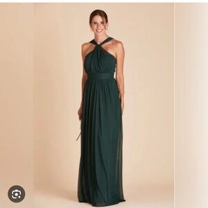 Birdy Grey Forest Green Halter Gown